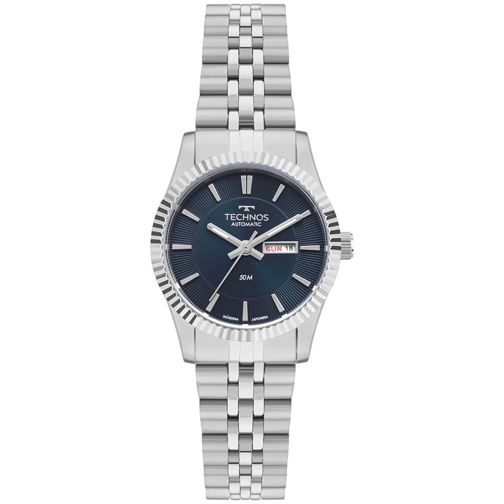 Relógio Technos Automatico Feminino Riviera Prata - 6T51AA/1A