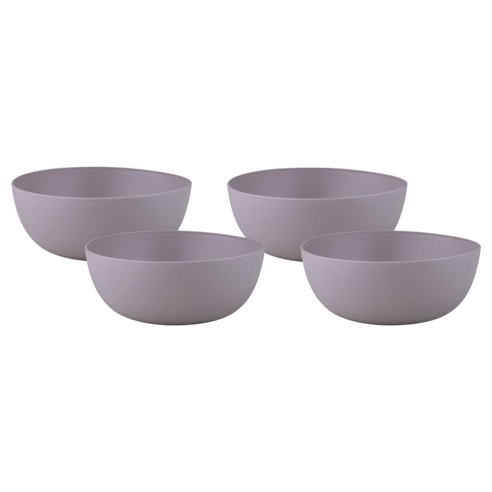 Conjunto 4 Tigelas Bowl 1100ml São Bernardo Cinza