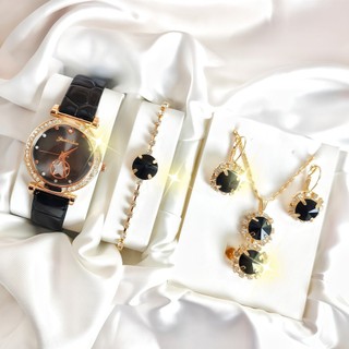 Um Conjunto De Pulseira De Relógio Feminino Transfronteiriço De 5 Peças