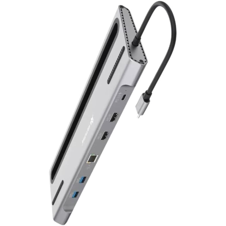 Dock Station Hub USB-C 6 em 1 HDMI 4K RJ45 USB 3.0 PD 3.0 para Notebook MacBook Tablet