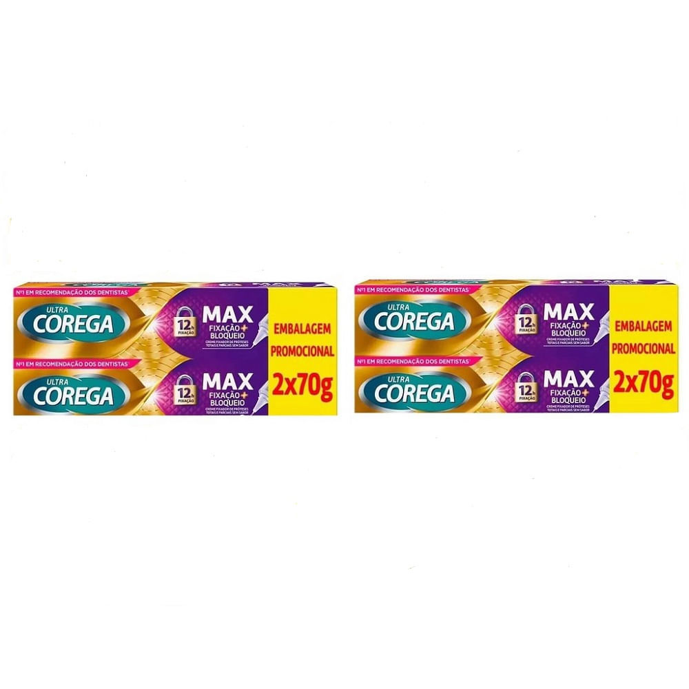 Kit Corega Ultra Creme 4x 70g