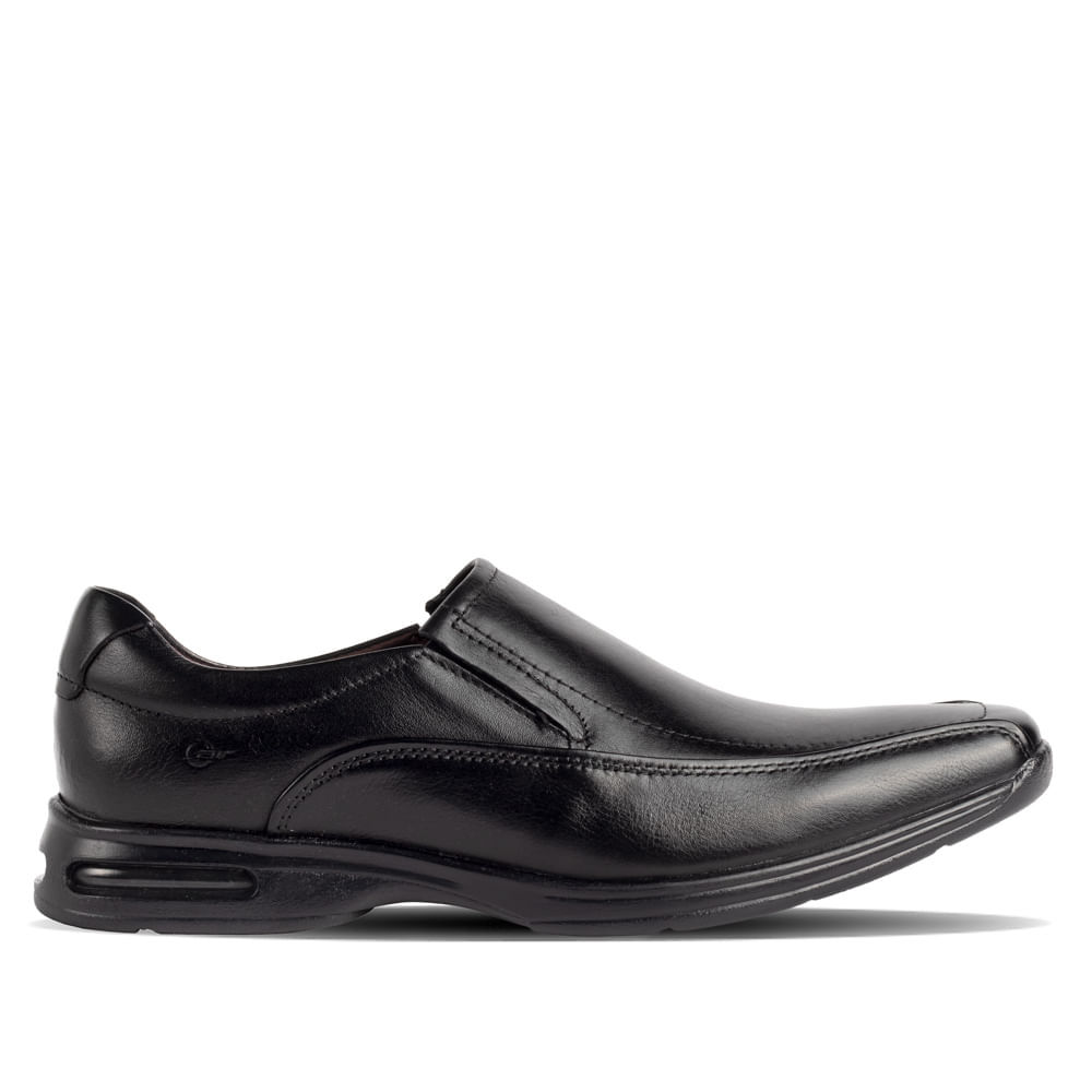 Sapato Masculino Democrata de Couro Preto Smart Comfort Preto
