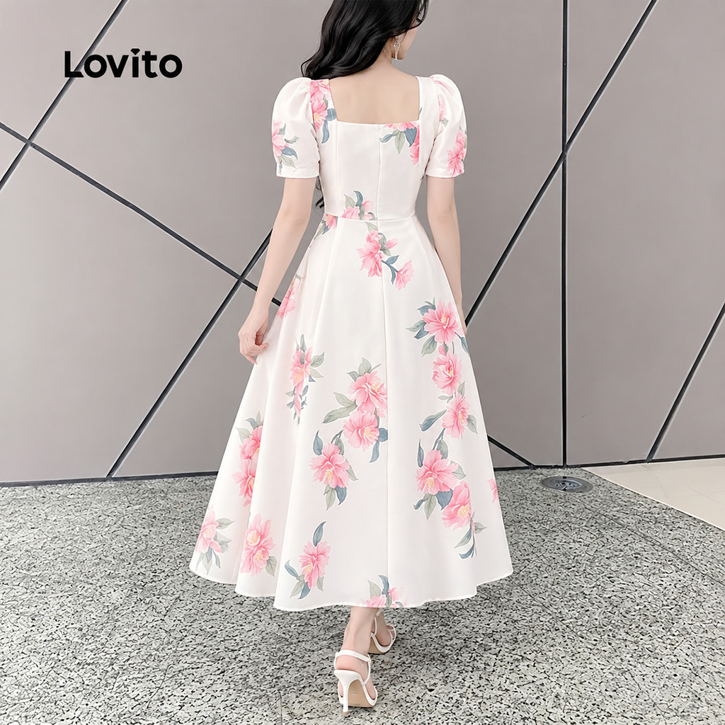 Lovito Vestido Elegante com Zíper Primavera/verão para mulheres LK5ED464 · foto 2