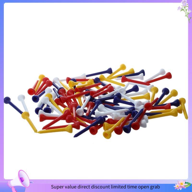 [wanjuyou7] 100pcs Camisetas De Golfe De Plástico Misto De Cores De 49 Mm