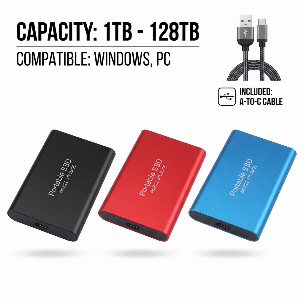 HD Externos SSD  8TB/16TB/30TB  USB3.0 Externo Hard Drive 4TB  Portable Solid State Drive 1TB/2TB Disko Rígido Externo