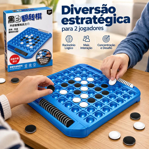Jogo de Tabuleiro Reversi Clássico Estratégia e Raciocínio Jogos Clássicos · foto 2