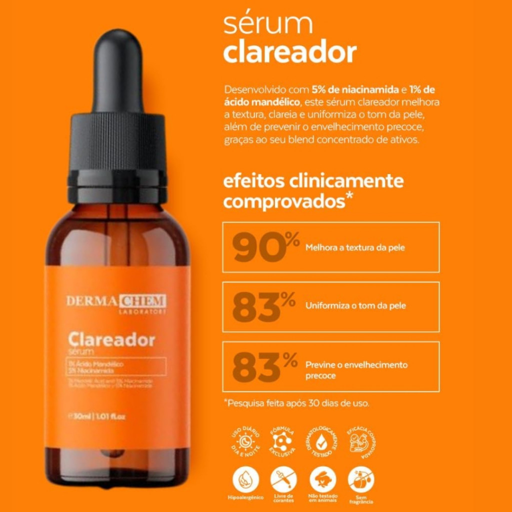 Sérum Facial Clareador Vitamina C - Dermachem — imagem 2 de 2