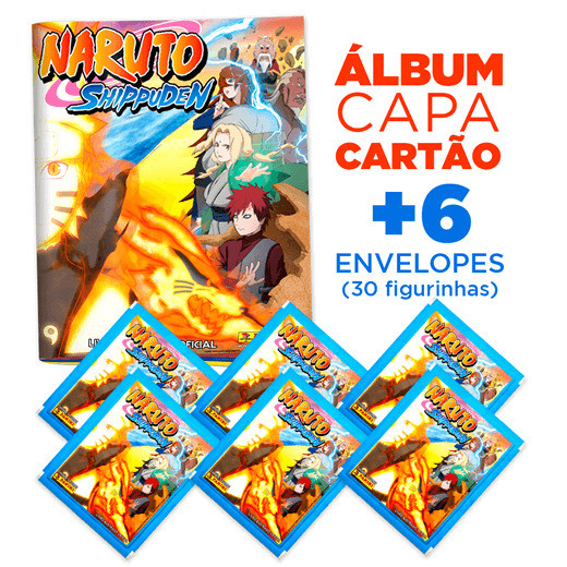 Kit Naruto Shippuden - 1 Livro + 6 Envelopes
