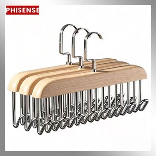 Kit 3 Cabides De Madeira Organizador Para Cintos Gravatas Colares Cachecóis E Sutiãs Com …