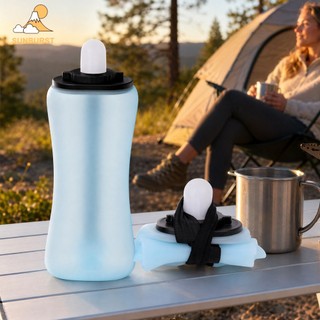 [Sunburst1 . br] Garrafa De Água Corrente Portátil 350ml Dobrável De Silicone À Prova De Vazamento Segura Para Máquina D