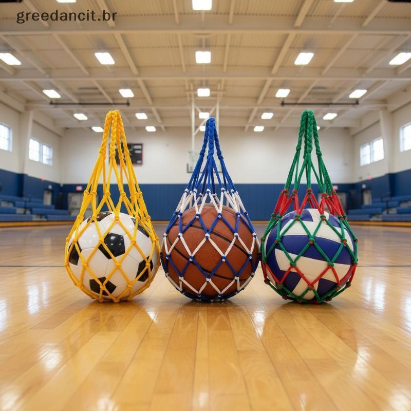 Bolsa De Futebol De Nylon Para 1 Bola , Rede Portátil Suporte De Transporte , Basquete , Treinamento Ao Ar Livre