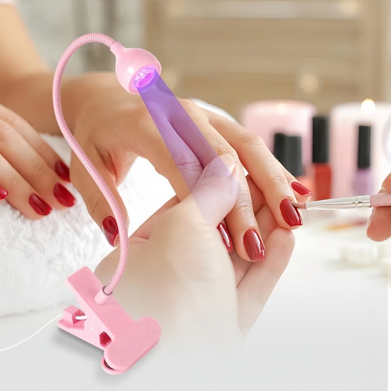 Lâmpada LED UV USB para Unhas Mini de Mesa com Clipe Flexível Ideal para Gel e Alongamento OrbittaShop