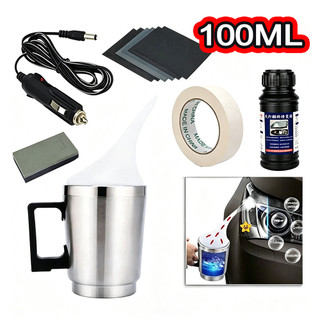 Kit Restauração De Faróis A Vapor 100ml Polímero Revitalizador Para Carro E Moto