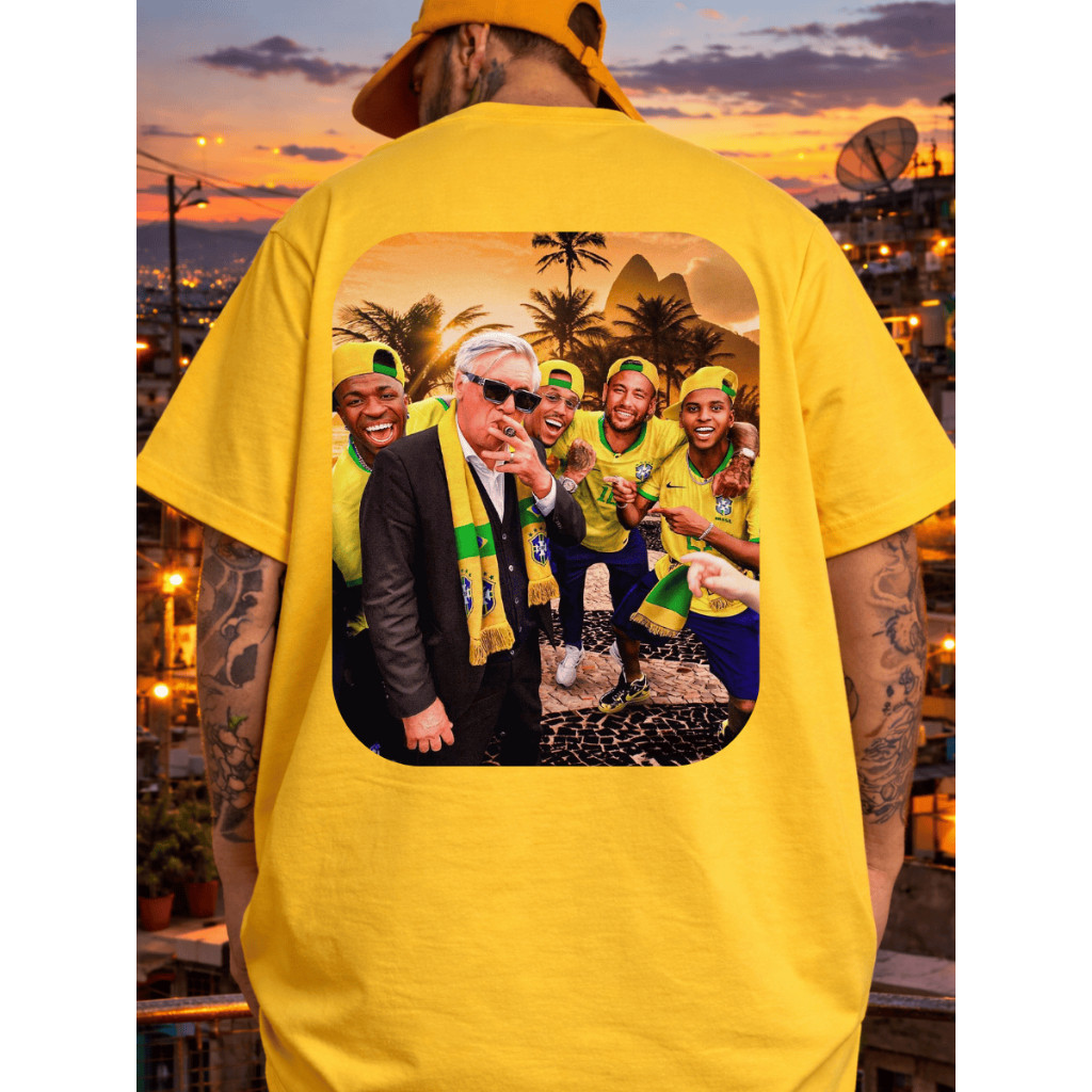 Camiseta Masculina Brasil Hexa Camisa Copa do Mundo 2026 Blusa Jogador Craque Futebol