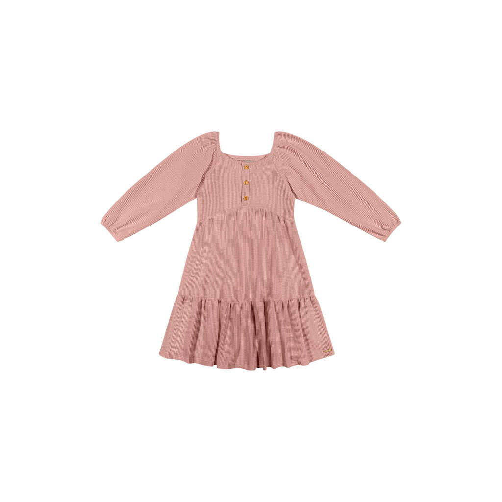 Vestido Infantil Menina Malha Tricô Colorittá Rosa