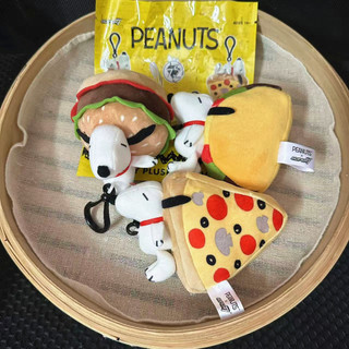 Boneco de pelúcia Snoopy, cãozinho fofo, edição limitada, com tema de pão, hambúrguer e cachorro-quente, para exportação