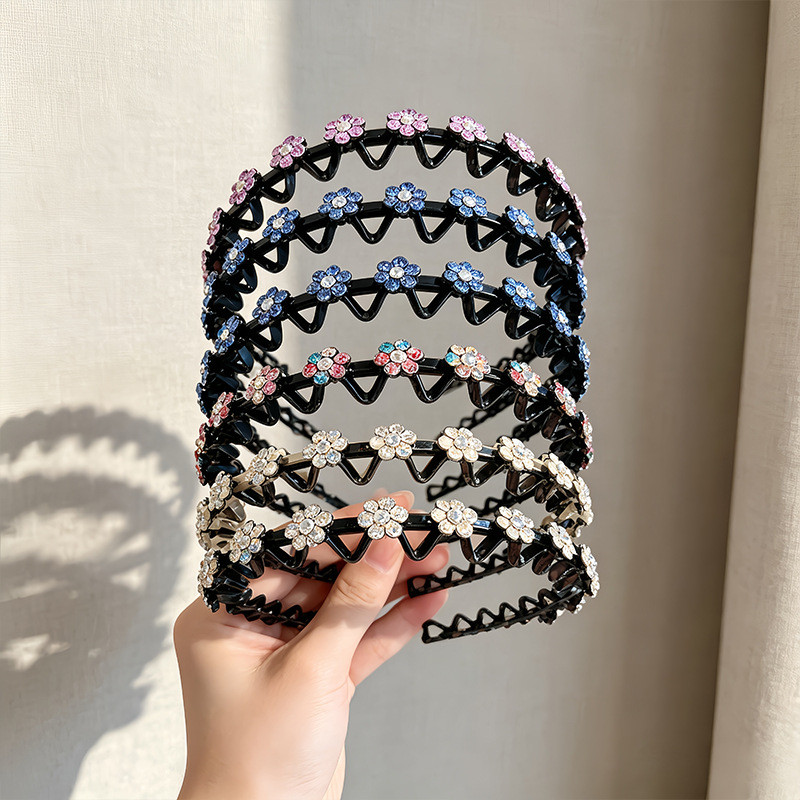 Tiara de flores coreana versátil para mulheres, ideal para dar volume ao cabelo, design simples e diário, acessório de c
