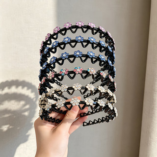 Tiara de flores coreana versátil para mulheres, ideal para dar volume ao cabelo, design simples e diário, acessório de c