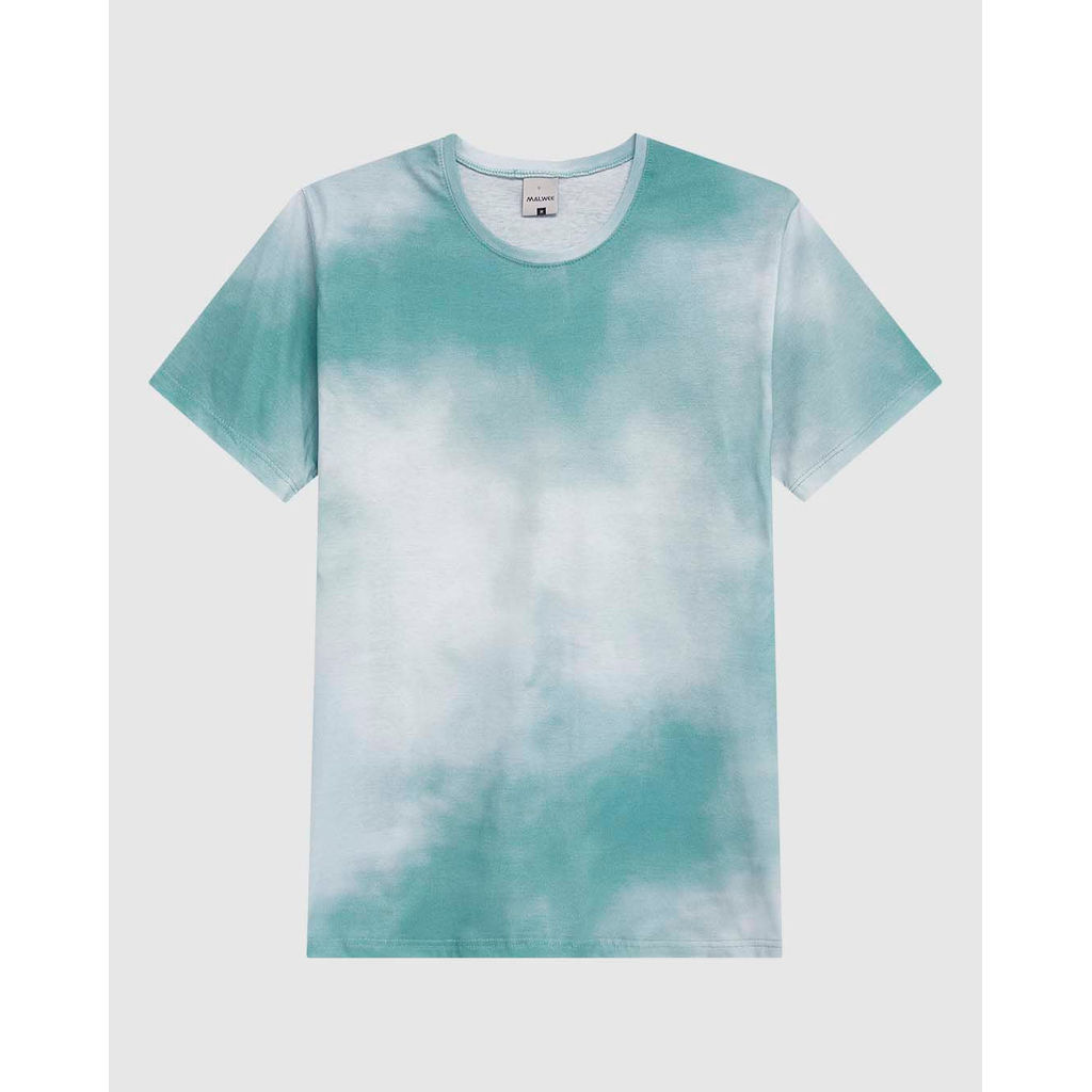 Camiseta Masculina Decote Redondo Manga Curta Estampa Tie Dye Em Algodão — imagem 2 de 2