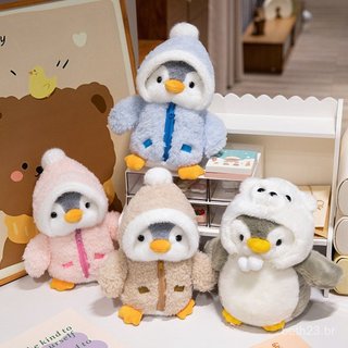 Boneco de pinguim para travestismo, chapéu de pinguim, brinquedo de pelúcia, boneco de pano para acalmar, animal polar, 