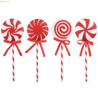 Bastões Doces Natal Poliéster Duráveis Para Divertida Férias Estável