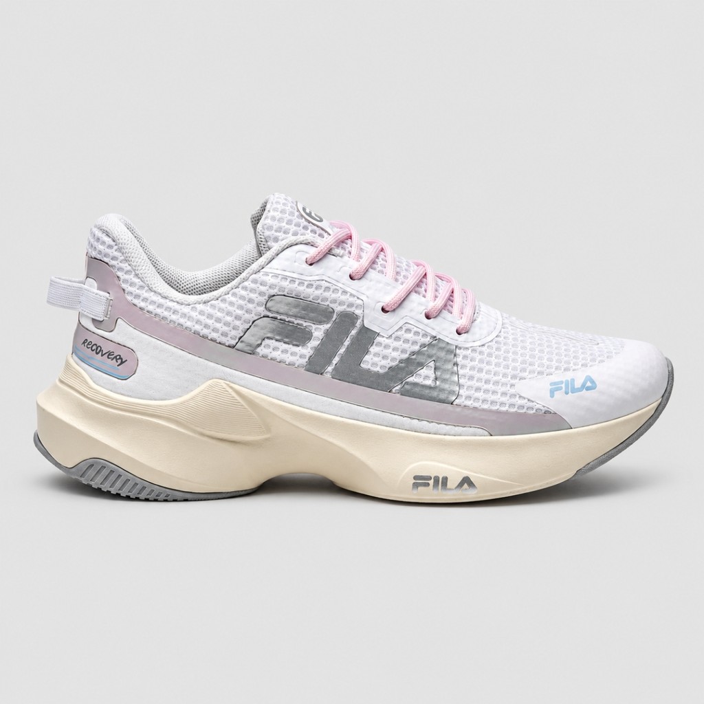 Tênis Fila Recovery Academia Casual Treino Feminino Branco