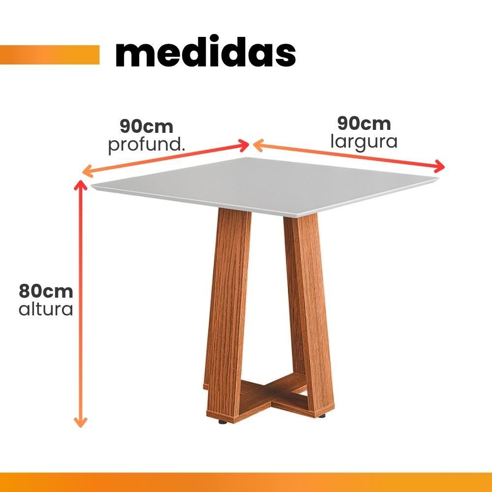 Conjunto Sala de Jantar Mesa Athenas Quadrada 4 Cadeiras Santiago Dobuê · foto 2