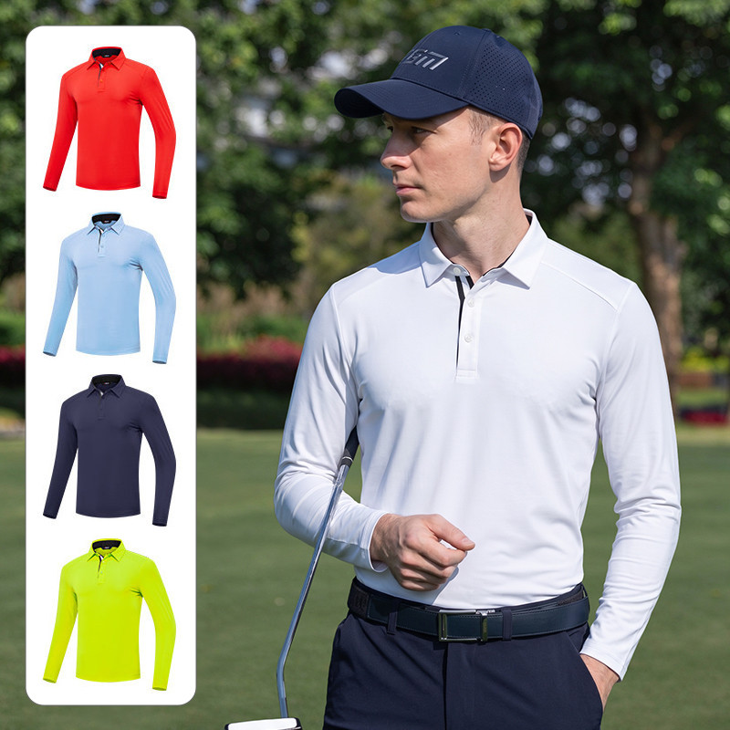 PGM Novo Estilo Roupas de Golfe Camiseta Masculina de Manga Comprida Roupas Masculinas Camisa Esportiva Camisa Polo Top 