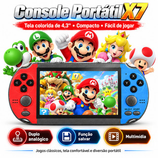 Jogos Vídeo Games Portatil Console Mini Vídeo Game Portátil  Video game Retrô Clássico 4.3"