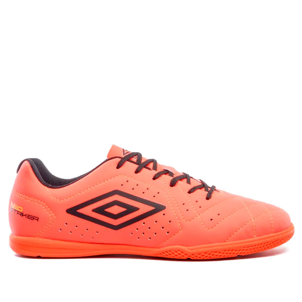 Chuteira Masculina Umbro Futsal Neo Striker Preto/Coral
