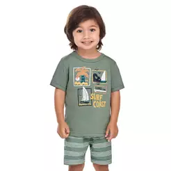 Conjunto Infantil Menino Surf Coast Elian Verde