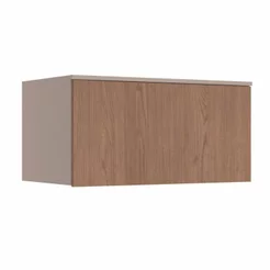 Módulo Aéreo 1 Porta Basculante Requinte+ 100% MDF Cinza/Duna Line/Macadâmia Duna Line/Macadâmia