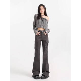 Vfvk macacão Micro-Lap de cintura baixa Jeans americano feminino outono 2026 novo estilo fino ajuste mais magro olhar fe