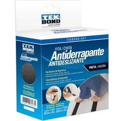 Fita adesiva antiderrapante preta 50 mm x 5 m - TekBond