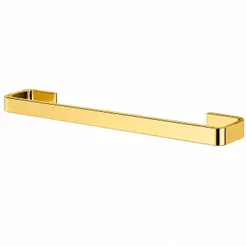 Porta Toalha de Banho Toalheiro para Banheiro Quadrado Alumínio Resistente Athena Dourado