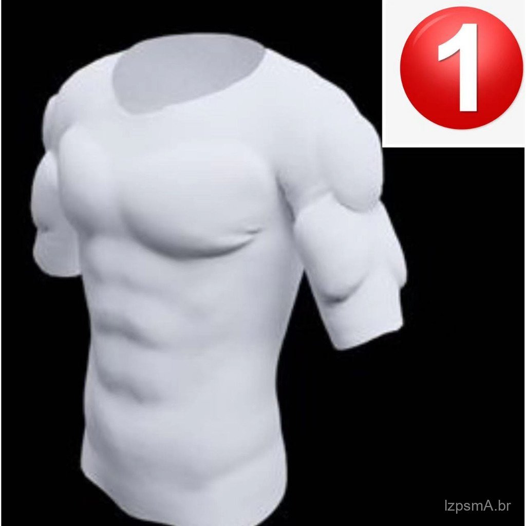 Protetores de peito masculinos invisíveis, modeladores de abdômen, esponja macia para realçar os músculos masculinos, ca