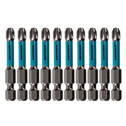 BITS TORCAO PZ3, PARA FERRAMENTAS DE IMPACTO, ACO CROMO MOLIBDENIO, 50MM, 10PCS // GROSS