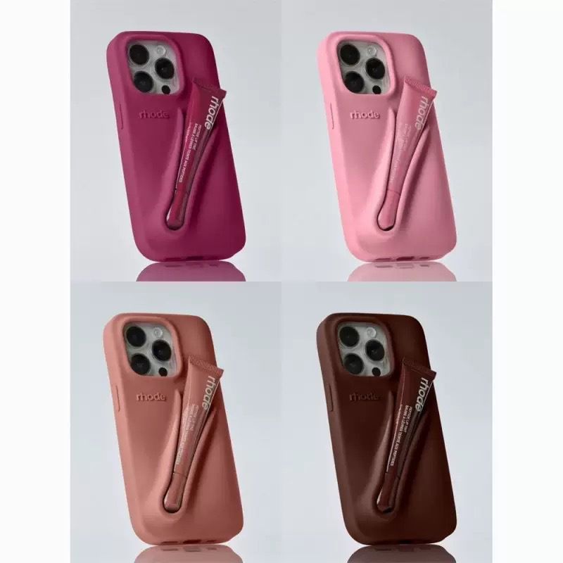 Capa para IP 11 12 13 14 15 16 Batom Silicone Fashion Anti Impacto