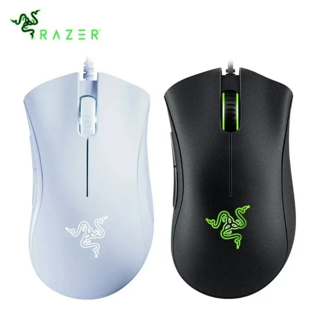 Para Mouse Gamer com Fio Razer DeathAdder Essential, Sensor Óptico de 6400DPI, 5 Botões Independentes em Oferta na Shopee