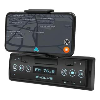 MP3 Player Automotivo Multilaser Evolve Connect P3352 com Suporte Smartphone 1Din Bluetooth USB AUX FM em Oferta na Shopee