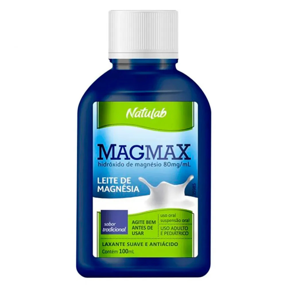 Leite de Magnésio Magmax Tradicional Suspensão Oral 100ml