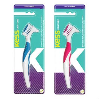 Escova De Dentes Kess Denture 2019 Para Próteses Dentárias em Oferta na Shopee