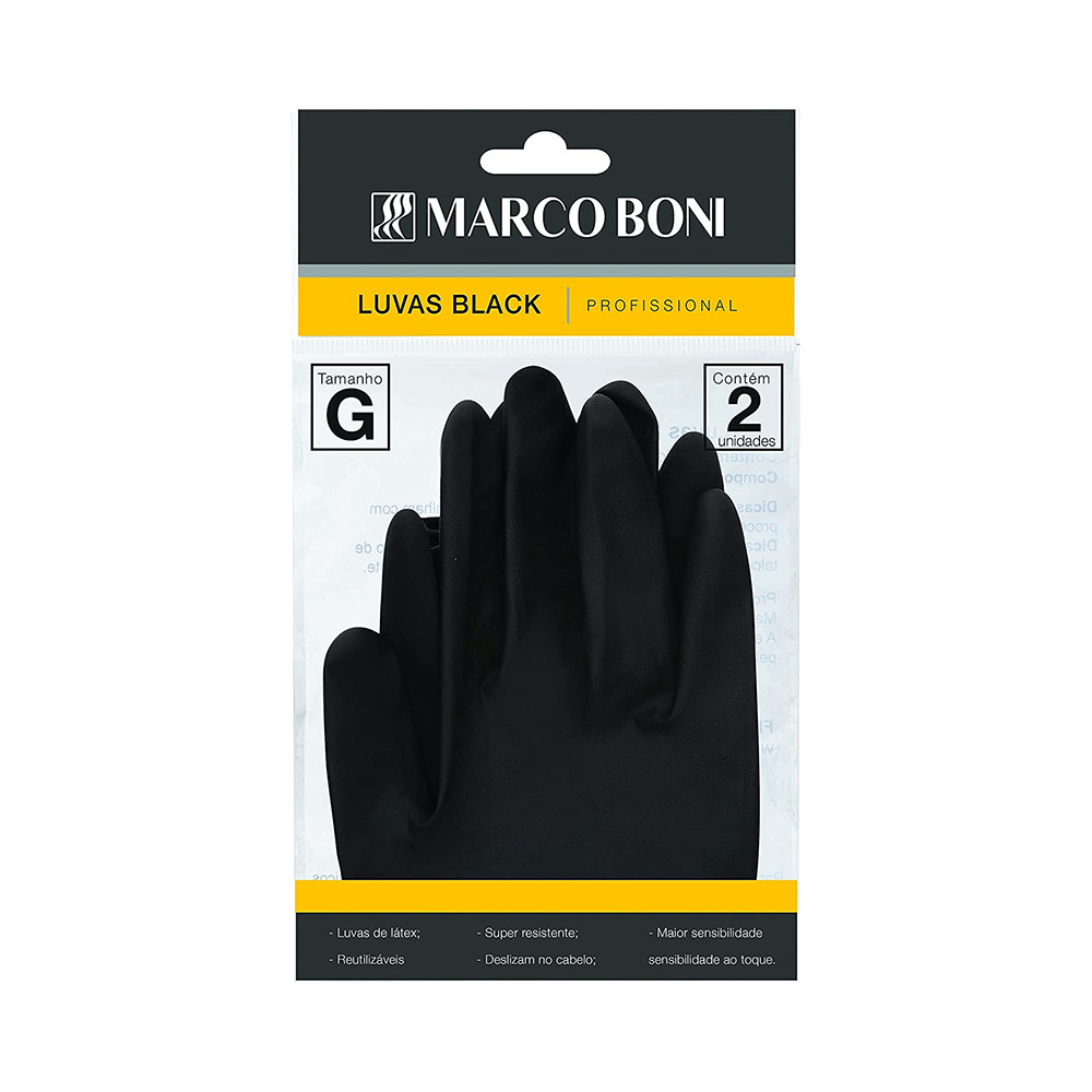 Luva Marco Boni Black G com 2 Unidades (1497) em Oferta na Shopee