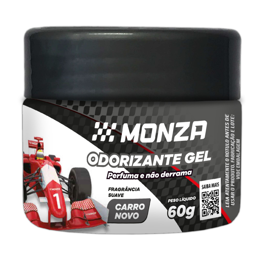 Aromatizante Gel Pérola Monza Carro Novo 60g – Perfume Automotivo Duradouro em Oferta na Shopee