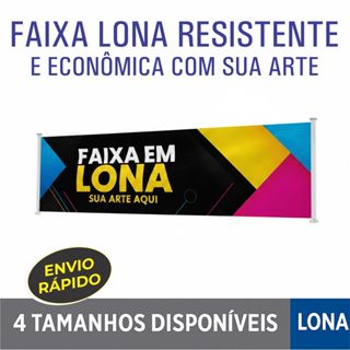Faixa, banner, placa em lona com sua arte, impressão  em lona resistente e preço econômico – Produção e Envio Rápido em Oferta na Shopee