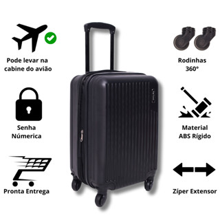 Mala 10kg  Pequena Bordo Extensor Avião Bagagem Mão Viagem Giratória Divisória Cabine Aeroporto em Oferta na Shopee