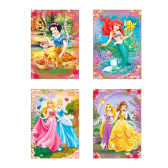 Caderno brochura capa dura 1/4 80 folhas Princesas Tilibra