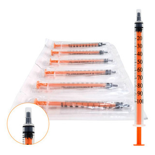 Seringa Insulina 1ml Luer Slip sem agulha Zero Resíduo 20 Un 1 Ml