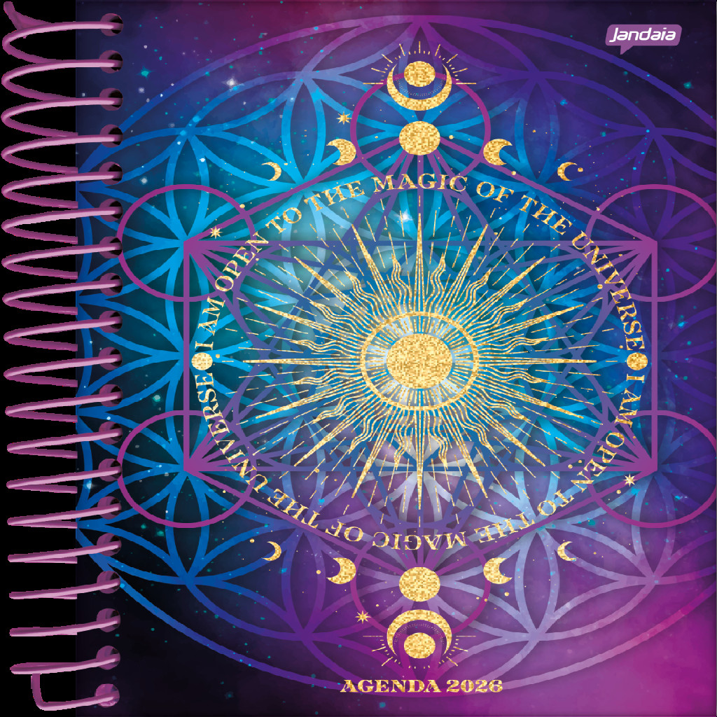 Agenda Diária 2026 Mystic Capa Dura 13,3x17,8cm – 1 Unidade em Oferta na Shopee