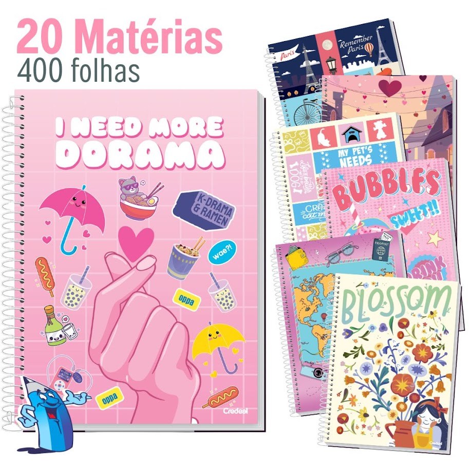 Caderno de 20 Matérias 400 Folhas: Onde Comprar | BuscaProdutos